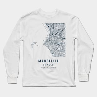 marseille simple map Long Sleeve T-Shirt